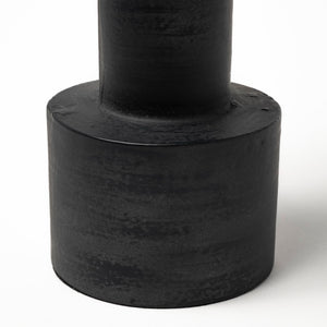 Mercana Bolton Elegant Metal Candle Holders with Brushed Finish for Modern Home Décor & Ambient Lighting Black Metal | Set of 2 69161