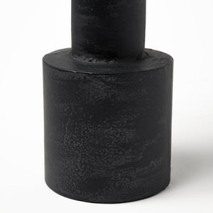 Mercana Bolton Elegant Metal Candle Holders with Brushed Finish for Modern Home Décor & Ambient Lighting Black Metal | Set of 2 69161