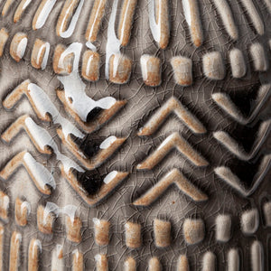 Mercana Riker Sculptural Ceramic Vase with Geometric Glaze – Perfect for Modern and Boho Decor Styles 68612