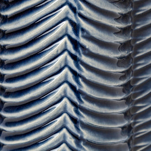 Mercana Bashir I Glossy Dark Navy Ceramic Vase – Contemporary Elegance for Modern Home Décor Accents Navy Ceramic | 10H 68615