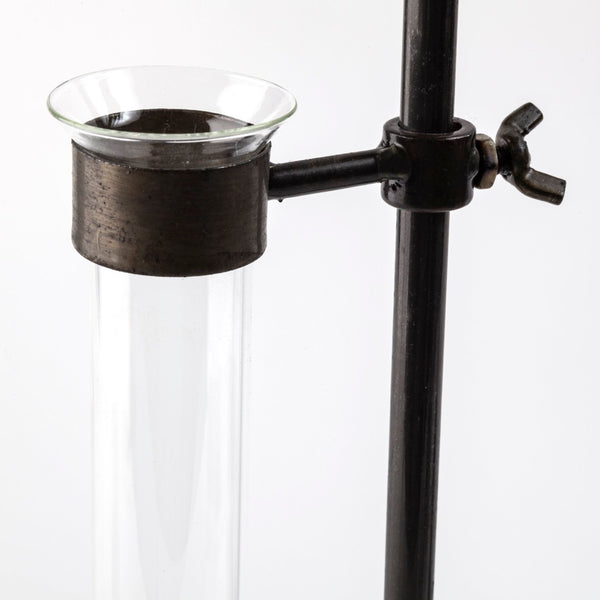 Mercana Jarvis Chemistry-Inspired Metal and Glass Bottles for Modern Decor, Perfect for Floral Arrangements 57878