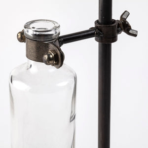 Mercana Jarvis Chemistry-Inspired Metal and Glass Bottles for Modern Decor, Perfect for Floral Arrangements 57878