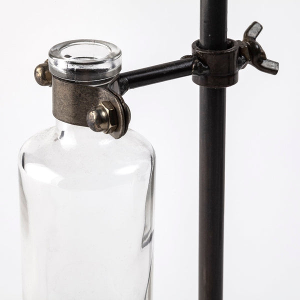 Mercana Jarvis Chemistry-Inspired Metal and Glass Bottles for Modern Decor, Perfect for Floral Arrangements 57878