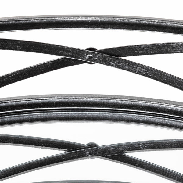 Mercana Piers Elegant Round Metal Trays with Mirrored Base for Stylish Home Décor and Organization Solutions 67237