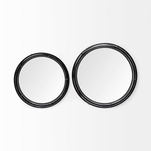 Mercana Piers Elegant Round Metal Trays with Mirrored Base for Stylish Home Décor and Organization Solutions 67237