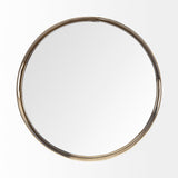 Mercana Serkis 15L x 15W Gold Metal Mirrored Base Round Tray  67242