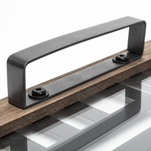 Mercana Fantuz Gray Metal & Wood Serving Tray – Elegant Accent for Entertaining & Home Décor Display 68295