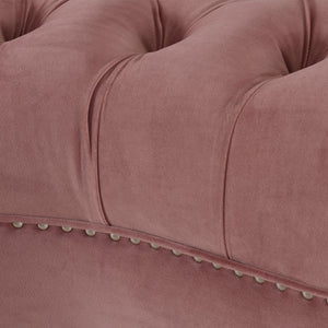 English Elm Jennifer Taylor Home - La La Rosa Victorian Tufted Upholstered Accent Chair in Luxe Velvet with Nailhead Trim and Support Pink B2719P238182