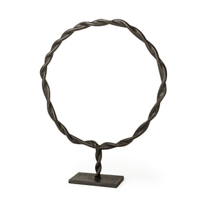 Mercana Rizwan (Large) Black Aluminum Braided Circular Object 69080