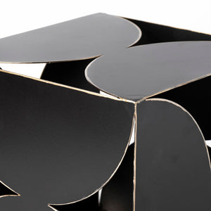 Mercana Darren Small Decorative Cube - Industrial Accent for Modern Spaces, Perfect for Stylish Displays Black Metal | 6H 68802