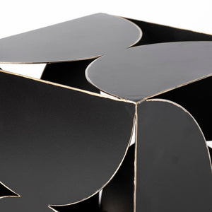 Mercana Darren Small Decorative Cube - Industrial Accent for Modern Spaces, Perfect for Stylish Displays Black Metal | 8H 68803
