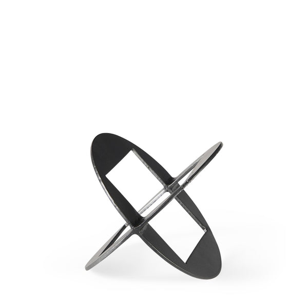 Mercana Cusco Geometric Decorative Object in Antiqued Gold - Modern Accent for Stylish Home Interiors Black Iron | 6H 69251