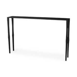 Mercana Timothy Industrial Console Table - Sleek Ebony Finish, Perfect for Narrow Spaces and Modern Interiors 69257