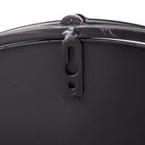 Mercana Kimbel 24L x 24W Black Metal Mirrored Base Round Tray 57237