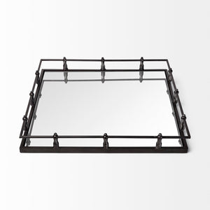 Mercana Christa Square Tray - Luxe 22x22 Tabletop Decor for Glamorous Interiors, Perfect for Organizing & Displaying 57238
