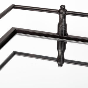 Mercana Christa Square Tray - Luxe 22x22 Tabletop Decor for Glamorous Interiors, Perfect for Organizing & Displaying 57238