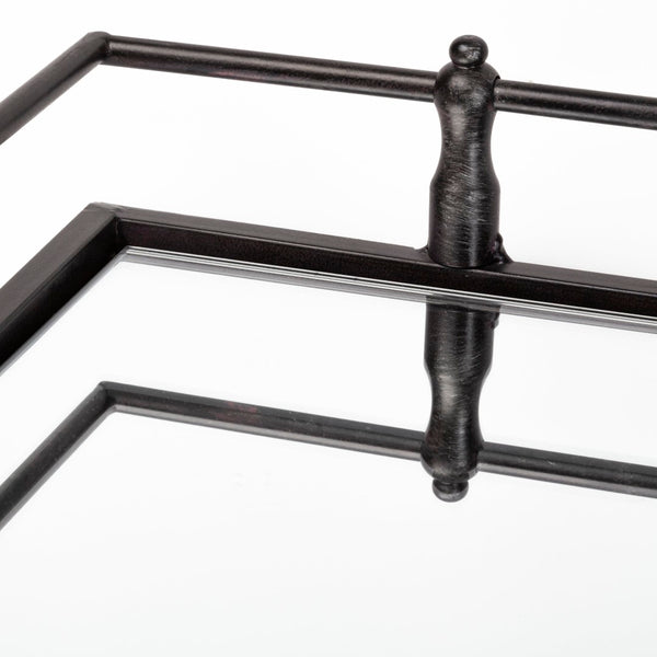 Mercana Christa Square Tray - Luxe 22x22 Tabletop Decor for Glamorous Interiors, Perfect for Organizing & Displaying 57238