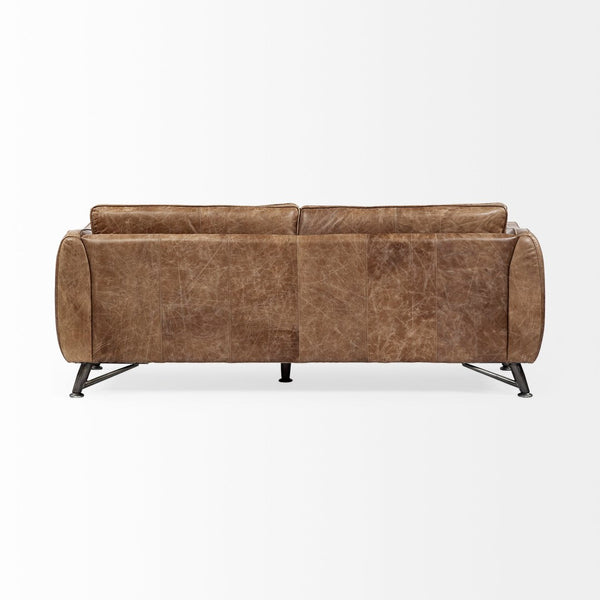 Mercana Cobain I 84" Two-Seater Sofa - Premium Leather, Modern Industrial Design for Luxurious Comfort 67680