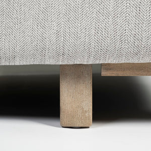 Mercana Roy Luxurious Upholstered Armchair with Solid Wood Frame for Elegant Living Room Comfort & Style Frost Gray Fabric | Brown Wood 68716