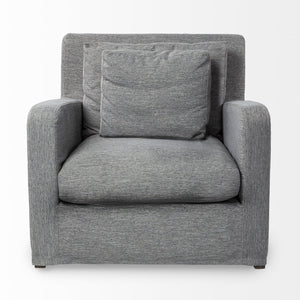 Mercana Denly Plush Slipcover Armchair in Flint Gray - Timeless Comfort for Modern Living Spaces Castlerock Gray Fabric 68725