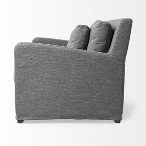 Mercana Denly Plush Slipcover Armchair in Flint Gray - Timeless Comfort for Modern Living Spaces Castlerock Gray Fabric 68725
