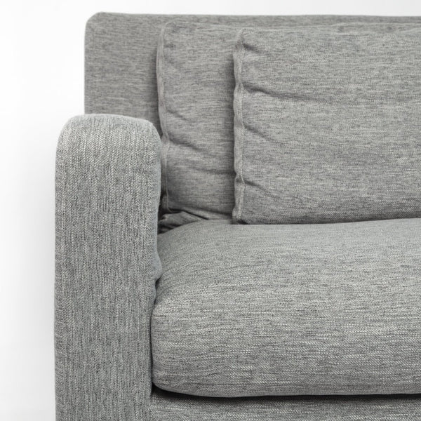 Mercana Denly Plush Slipcover Armchair in Flint Gray - Timeless Comfort for Modern Living Spaces Castlerock Gray Fabric 68725