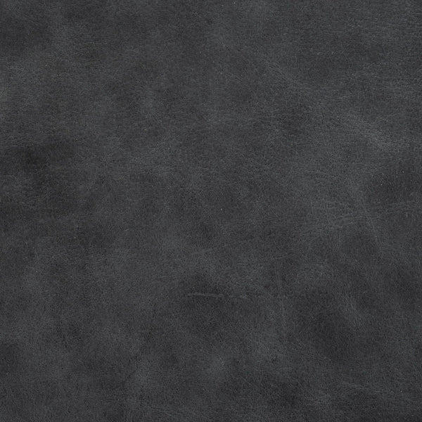 Mercana Direttore Industrial Folding Dining Chair with Suede Seat - Rustic Charm for Modern Spaces Black Leather | Black Metal 68797