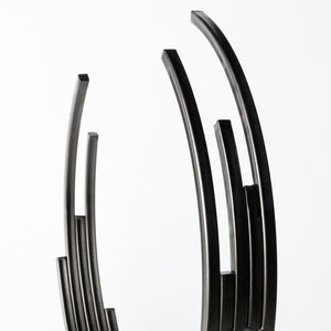 Mercana Taj Decorative Object - Sculptural Broken-Halo Design in Matte Metallic for Modern Interiors 68801