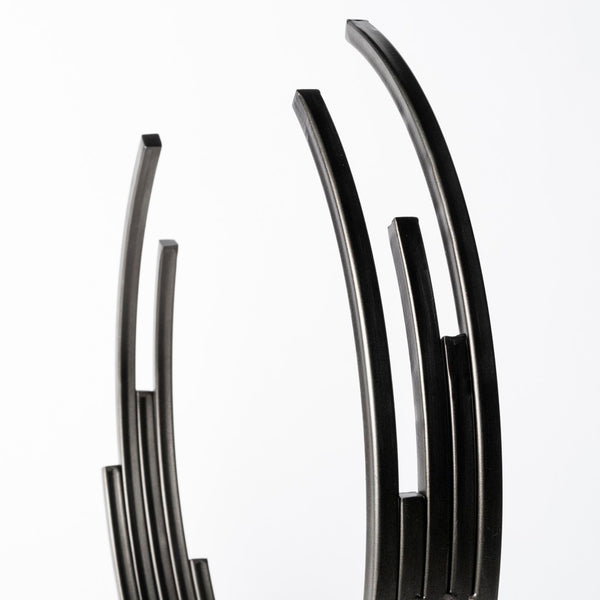 Mercana Taj Decorative Object - Sculptural Broken-Halo Design in Matte Metallic for Modern Interiors 68801