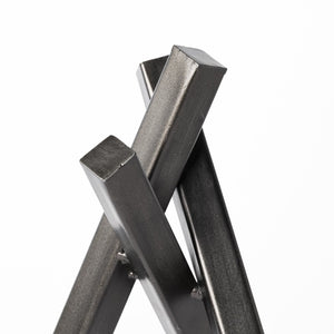 Mercana Bastian Sculptural Metal Accent - Gunmetal Grey Abstract Object for Modern Home Décor Styles Black Metal | 9.8H 68804