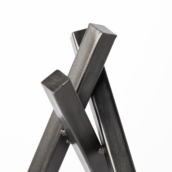 Mercana Bastian Sculptural Metal Accent - Gunmetal Grey Abstract Object for Modern Home Décor Styles Black Metal | 9.8H 68804