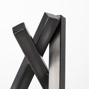 Mercana Bastian Sculptural Metal Accent - Gunmetal Grey Abstract Object for Modern Home Décor Styles Black Metal | 12H 68805