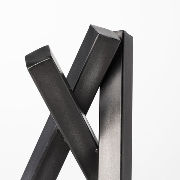 Mercana Bastian Sculptural Metal Accent - Gunmetal Grey Abstract Object for Modern Home Décor Styles Black Metal | 12H 68805