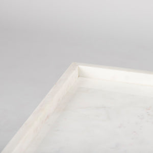 Mercana Nathan Square Top Luxe Marble and Matte Iron End Table – Modern Accent for Living Spaces 68843-AB