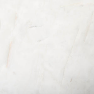 Mercana Nathan Square Top Luxe Marble and Matte Iron End Table – Modern Accent for Living Spaces 68843-AB