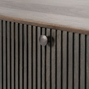 Mercana Grace I Two-Toned Solid Wood Media Console for TVs Up to 82" – Stylish Storage & Timeless Design 68845