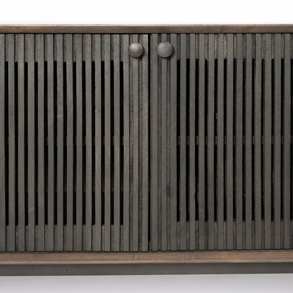 Mercana Grace I Two-Toned Solid Wood Media Console for TVs Up to 82" – Stylish Storage & Timeless Design 68845