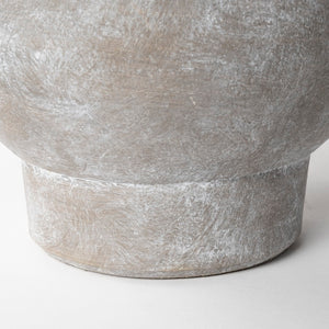 Mercana Sherry Rustic Tall Neck Ceramic Vase - Sculptural Decor for Modern, Boho, and Coastal Interiors Brown Ceramic | 7H 68911