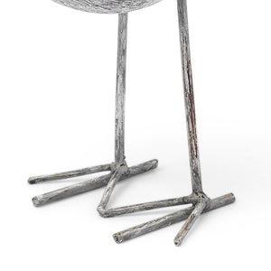 Mercana Snipe Rustic Bird Ornament with Metal Feet - Charming Lakeside Accent for Home Decor & Shelves Off-White Resin | 7H 68080