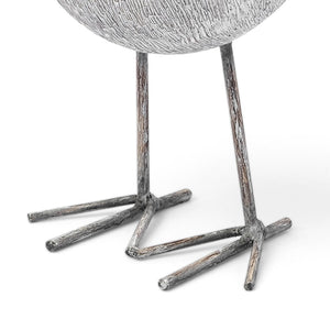 Mercana Snipe Rustic Bird Ornament with Metal Feet - Charming Lakeside Accent for Home Decor & Shelves Off-White Resin | 8H 68079
