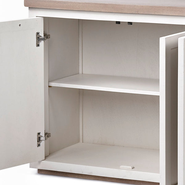 Mercana Fairview Solid Wood Sideboard with Four Cabinets - Farmhouse Style for Timeless Storage and Charm 68480