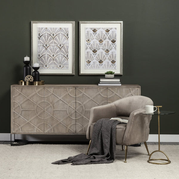 Mercana Serkis 15L x 15W Elegant Round Tray for Stylish Tabletop Display and Organization – Ready to Use! 67242