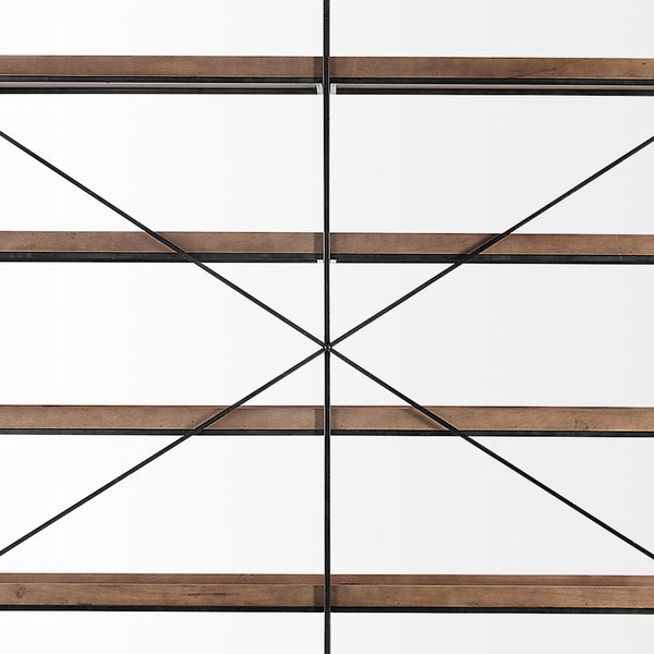 Mercana Trey Five Tray Shelf Unit – Industrial-Style Storage for Modern Living with Durable Mango Wood Design 68485