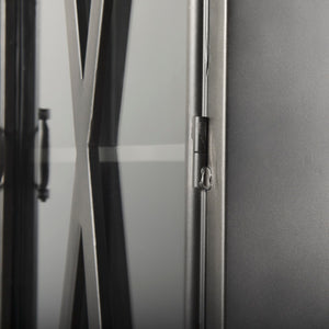 Mercana Poppy II Display Cabinet - Elegant Glass Door Showcase for Modern and Industrial Home Décor Styles 50361