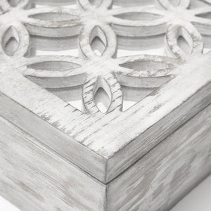 Mercana Floribundus Handcrafted Decorative Boxes with Mirror Inlay for Elegant Storage and Display Solutions 57544