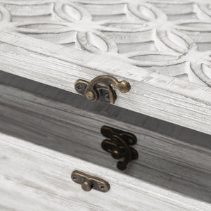 Mercana Floribundus Handcrafted Decorative Boxes with Mirror Inlay for Elegant Storage and Display Solutions 57544