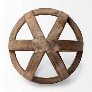 Mercana Tibik Handcrafted Wooden Orb - Elegant Sculptural Accent for Home Decor and Tabletop Styling 57767