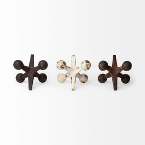 Mercana Jax Rustic Metal Jacks with Distressed Finishes for Modern Farmhouse and Industrial Décor Style 57164