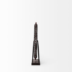 Mercana London Eye III Ferris Wheel Sculpture – Elegant Metal Décor with Wood Accents for Modern Spaces Black Metal | 27H 57117