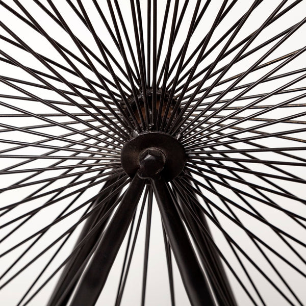 Mercana London Eye III Ferris Wheel Sculpture – Elegant Metal Décor with Wood Accents for Modern Spaces Black Metal | 27H 57117